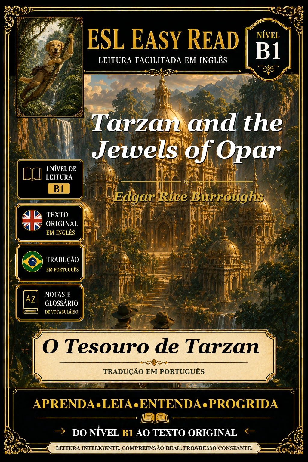 Capa do e-book Tarzan e as Joias de Opar, de Edgar Rice Burroughs