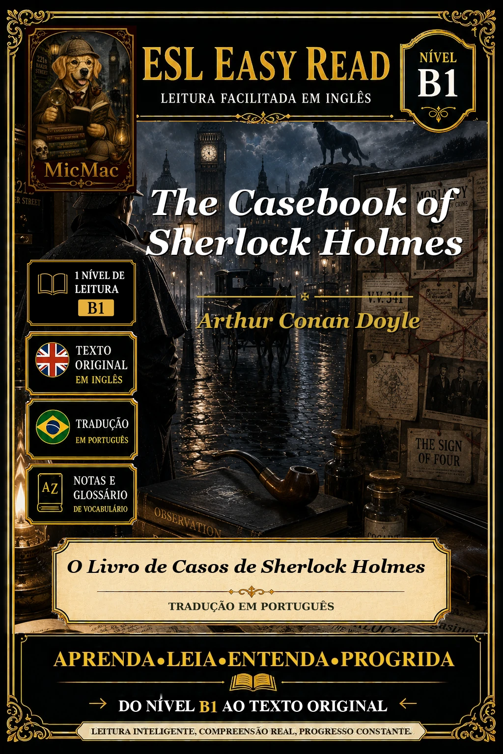 Capa do e-book The Case-Book of Sherlock Holmes, de Arthur Conan Doyle