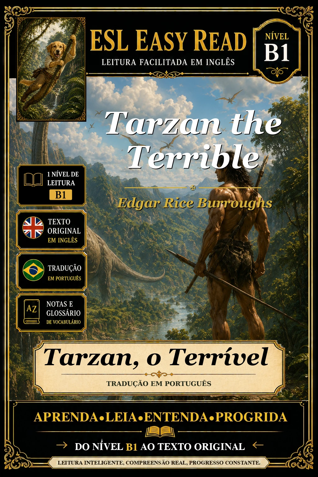 Capa do e-book Tarzan, o Terrível, de Edgar Rice Burroughs
