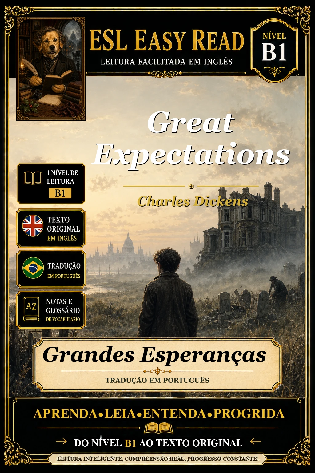 Capa de Grandes Esperanças, de Charles Dickens