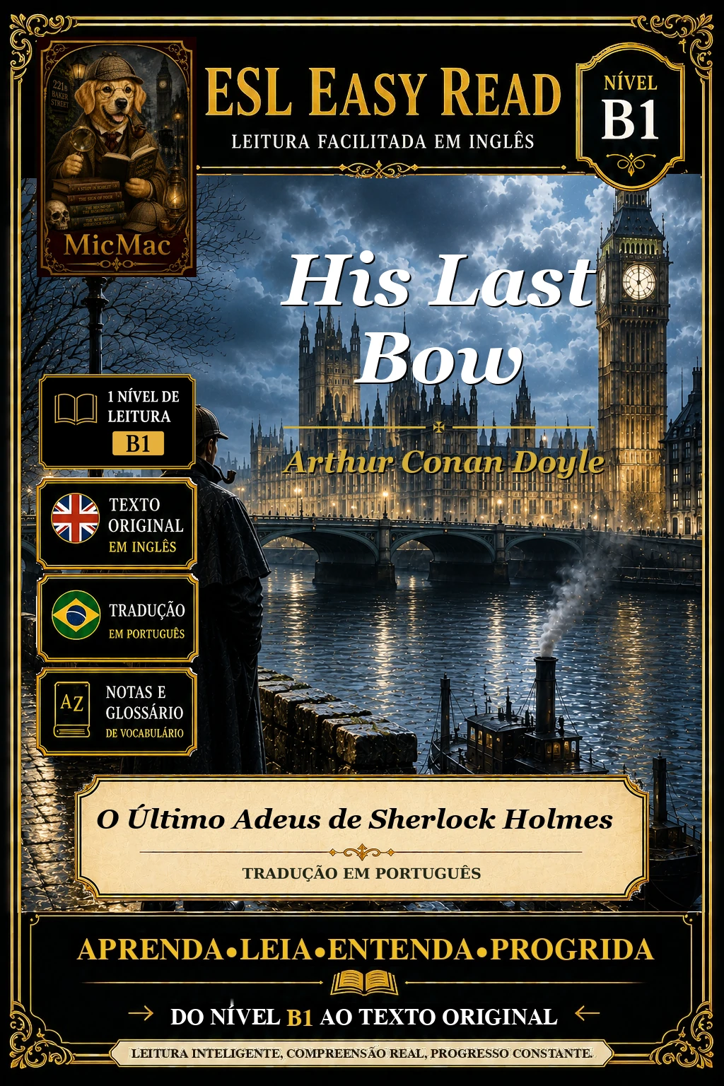 Capa do e-book His Last Bow, de Arthur Conan Doyle