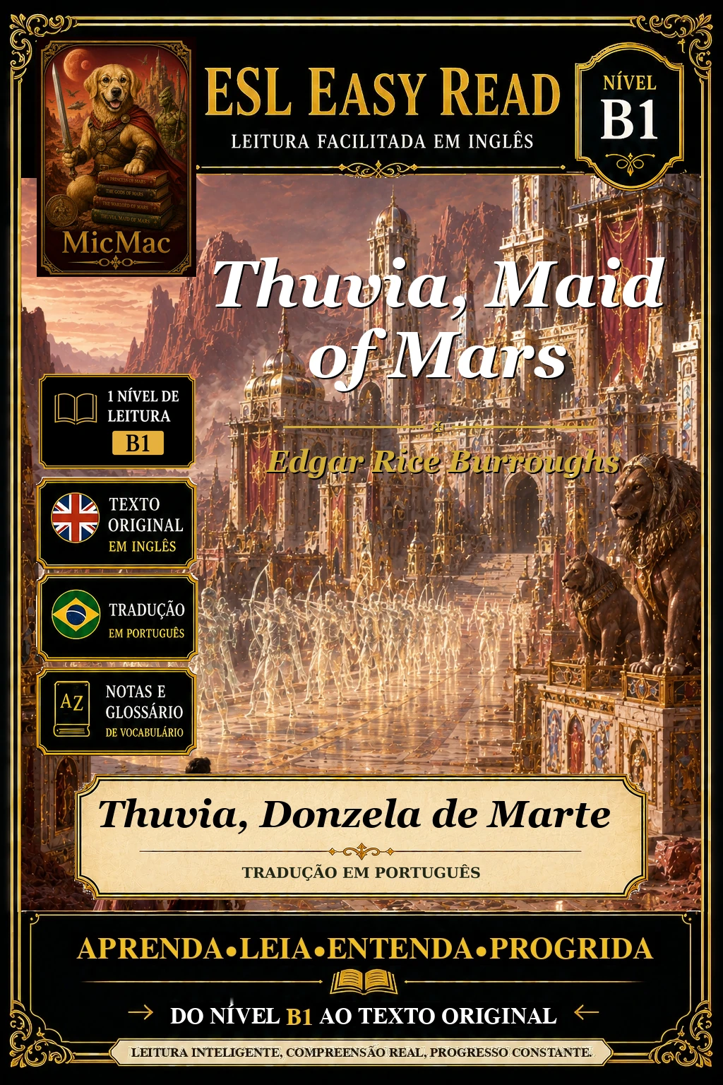 Capa do e-book Thuvia, Donzela de Marte, de Edgar Rice Burroughs