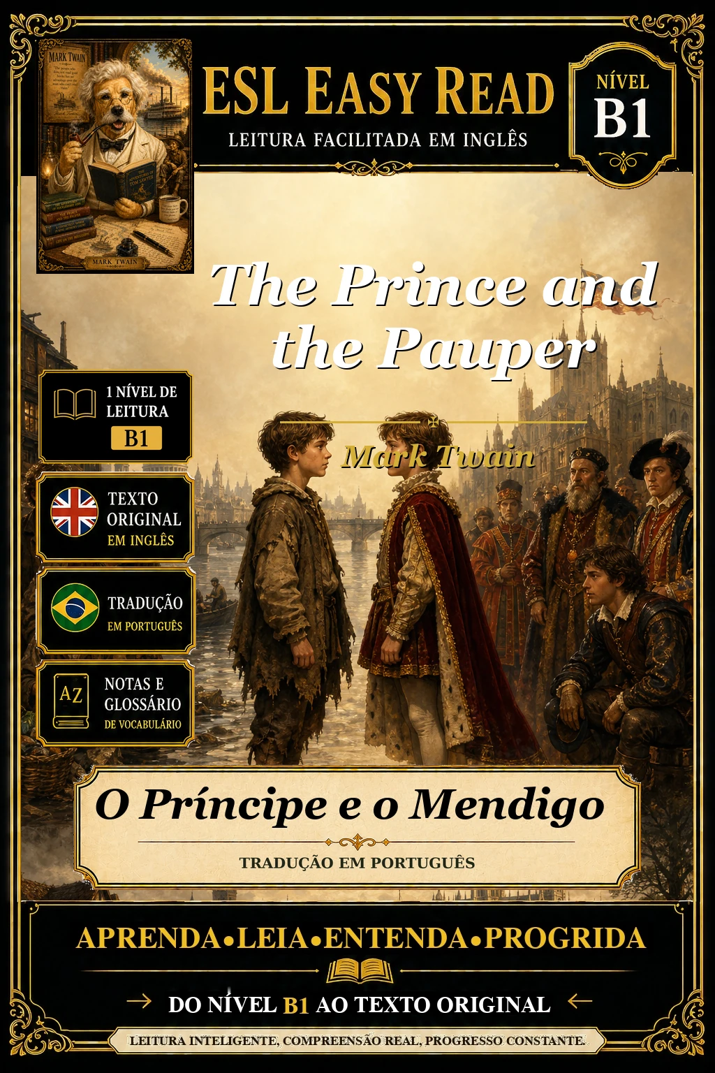 Capa do e-book O Príncipe e o Mendigo, de Mark Twain