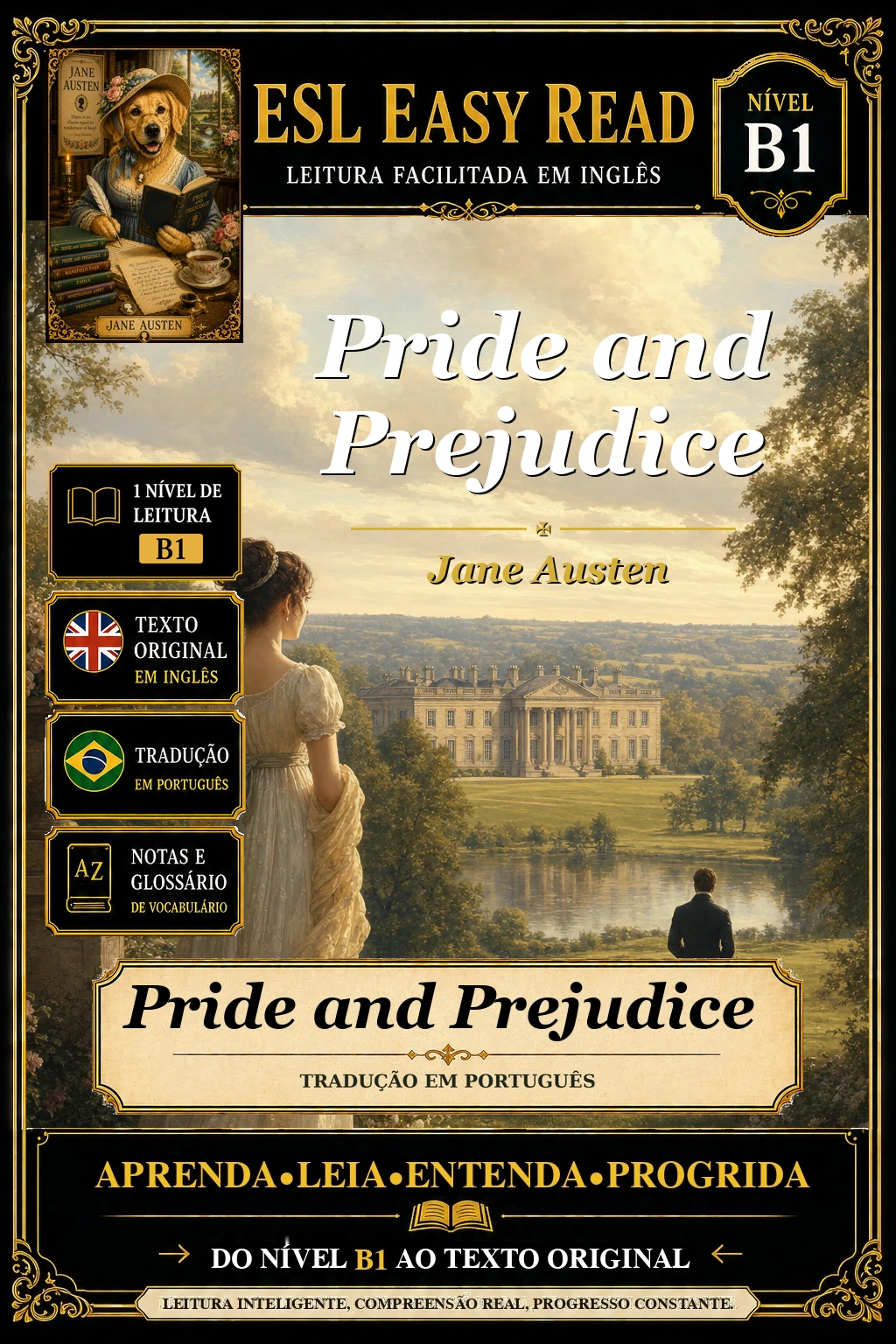 Capa de Pride and Prejudice, de Jane Austen