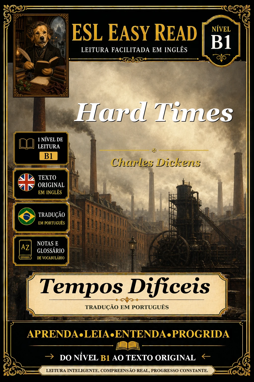 Capa de Tempos Difíceis, de Charles Dickens