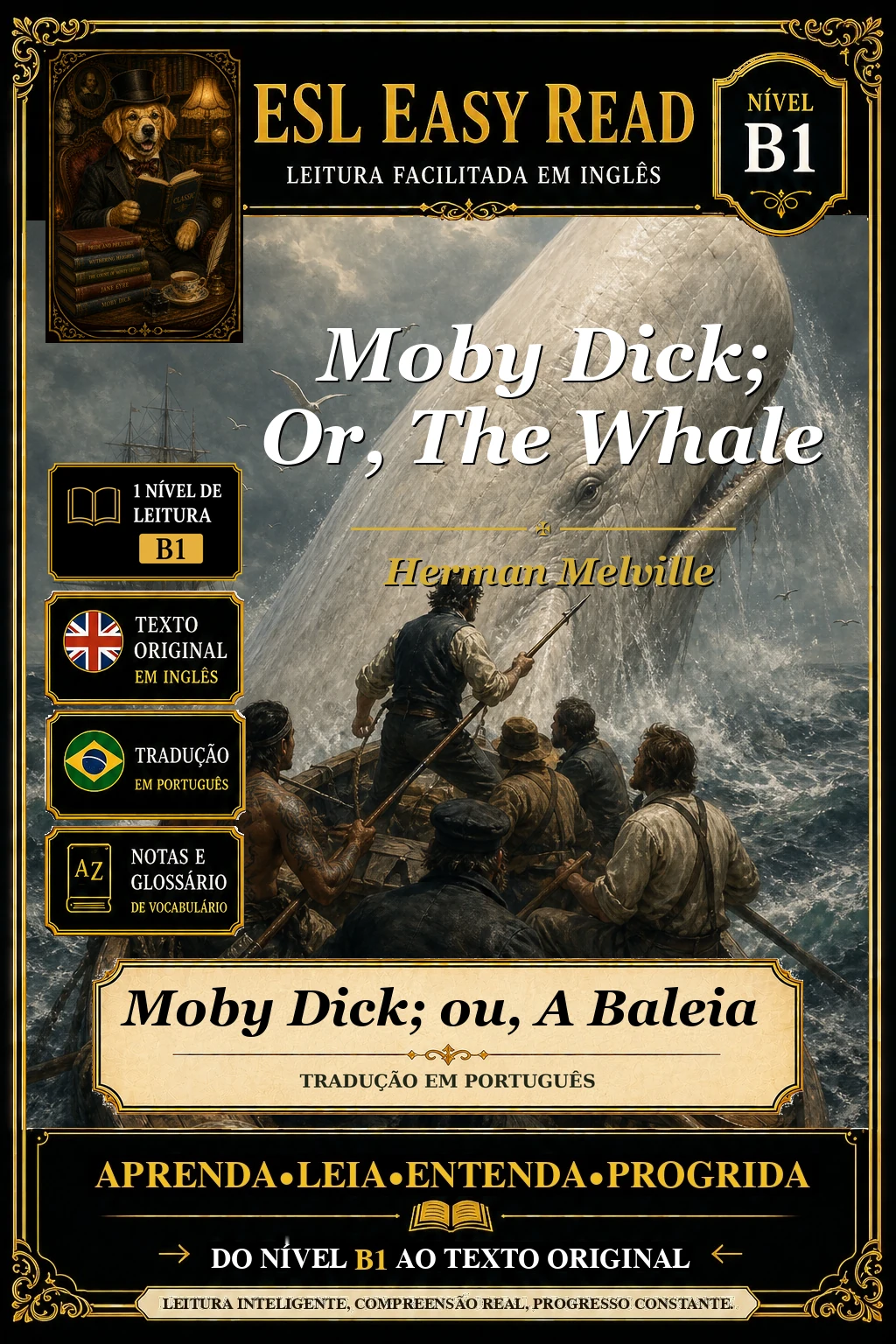 Capa de Moby Dick; ou, A Baleia, de Herman Melville