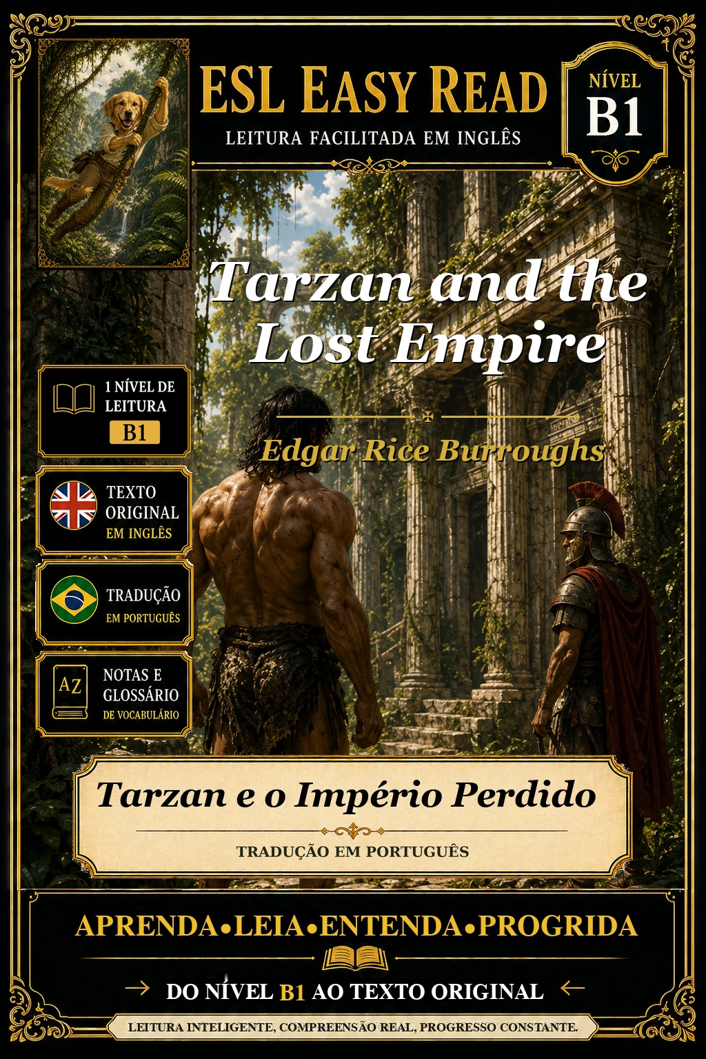 Capa do e-book Tarzan e o Império Perdido, de Edgar Rice Burroughs