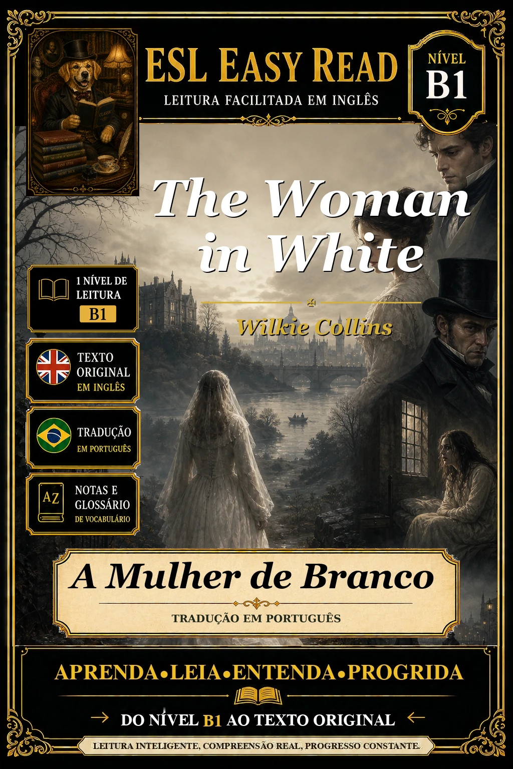 Capa de A Mulher de Branco, de Wilkie Collins