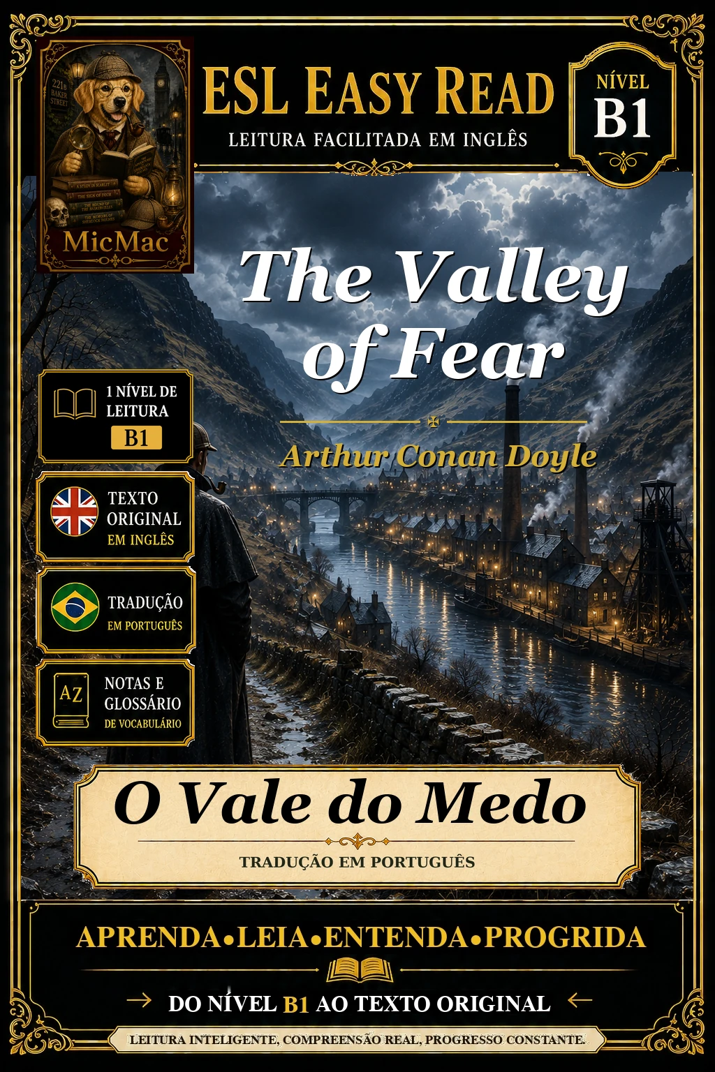 Capa do e-book The Valley of Fear, de Arthur Conan Doyle