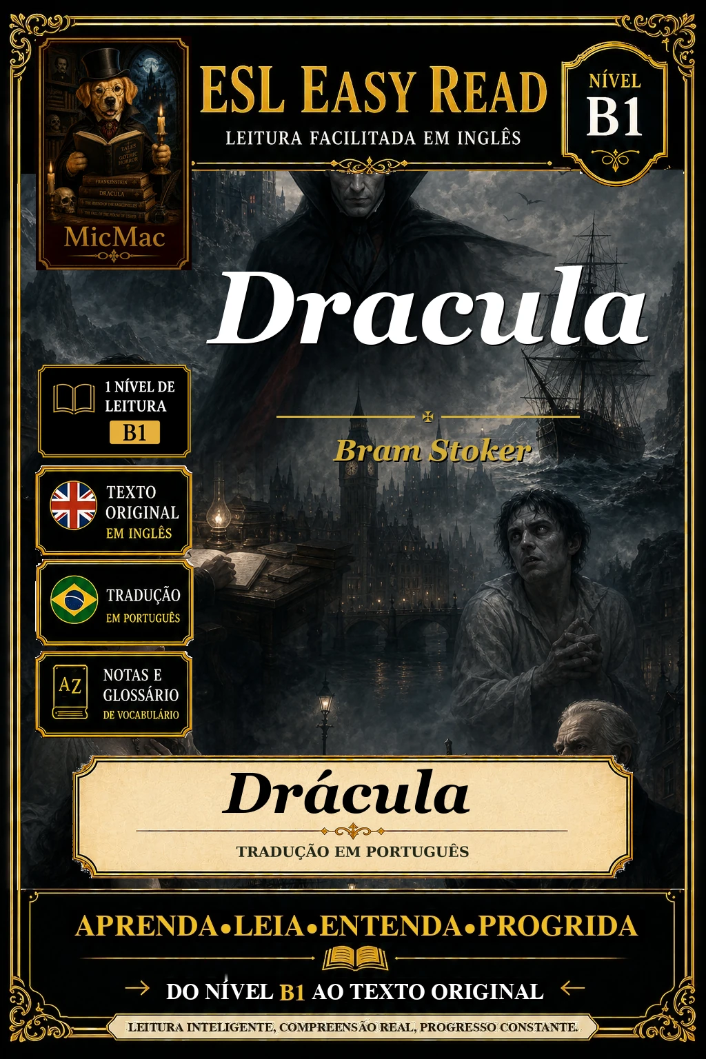 Capa do e-book Drácula, de Bram Stoker