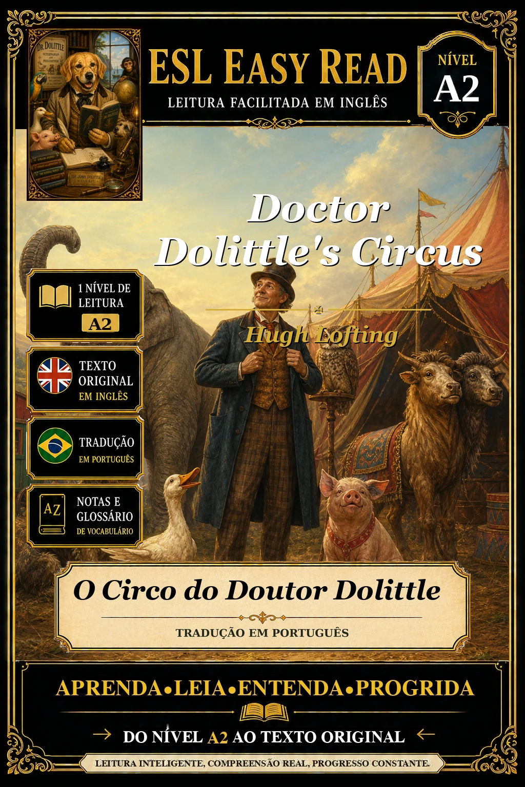 Capa do e-book O Circo do Doutor Dolittle, de Hugh Lofting