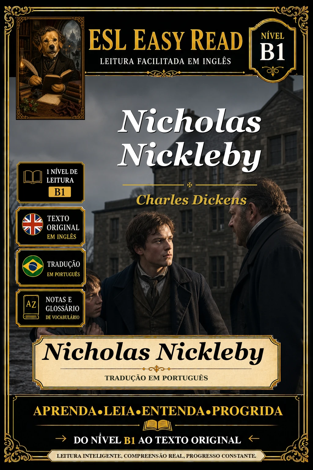 Capa de Nicholas Nickleby, de Charles Dickens