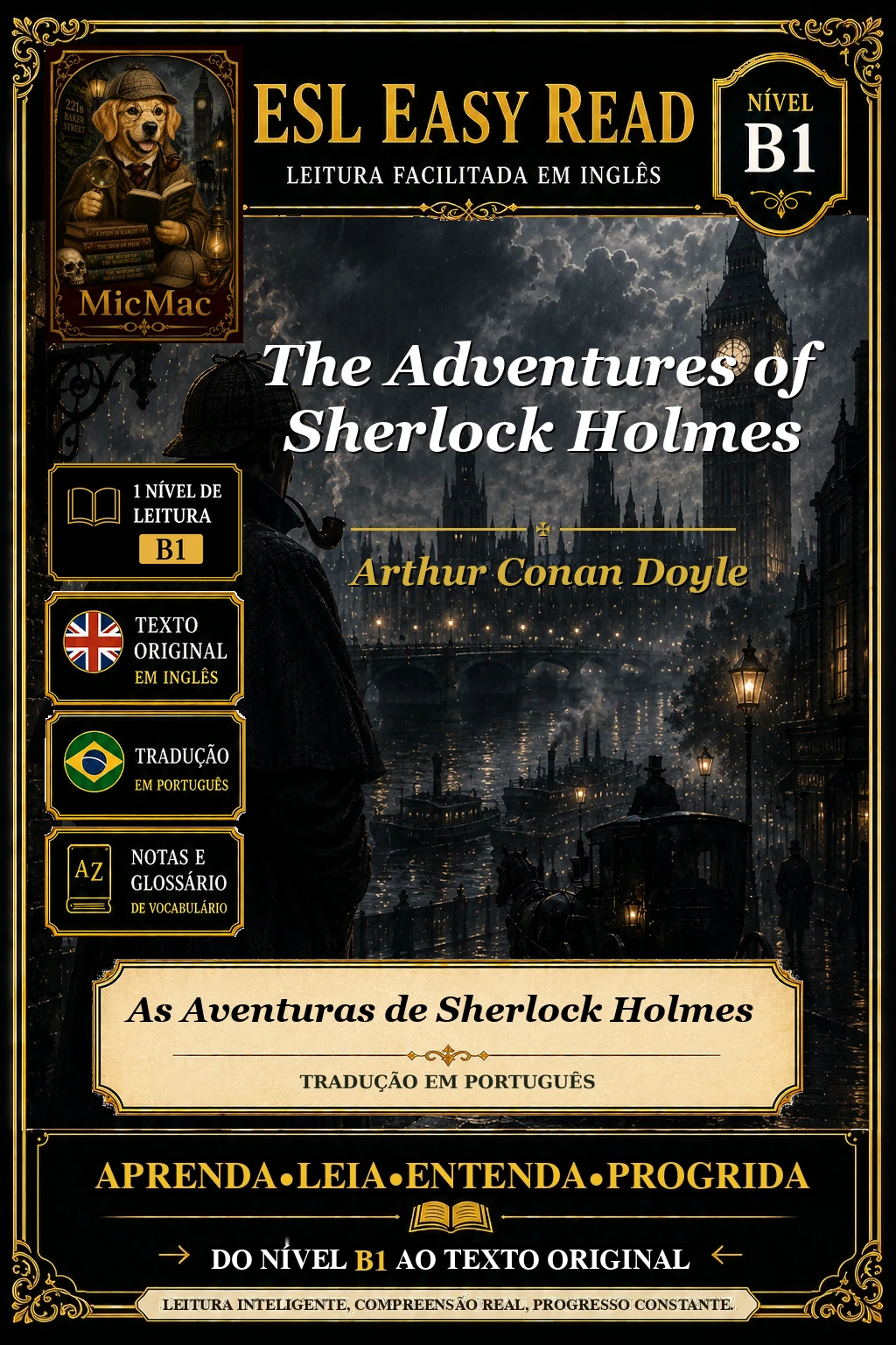 Capa de As Aventuras de Sherlock Holmes, de Arthur Conan Doyle