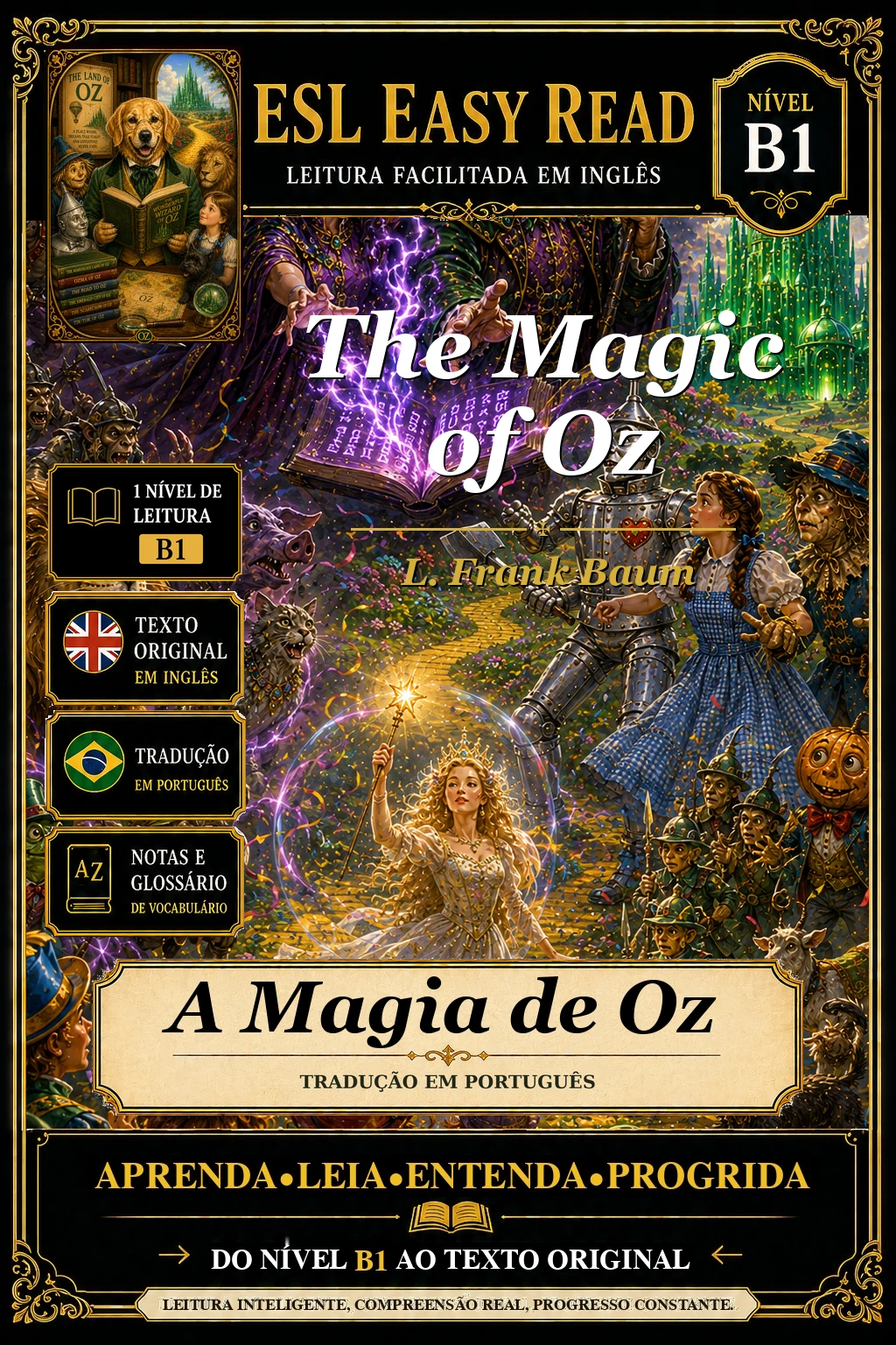 Capa do e-book A Magia de Oz, de L. Frank Baum