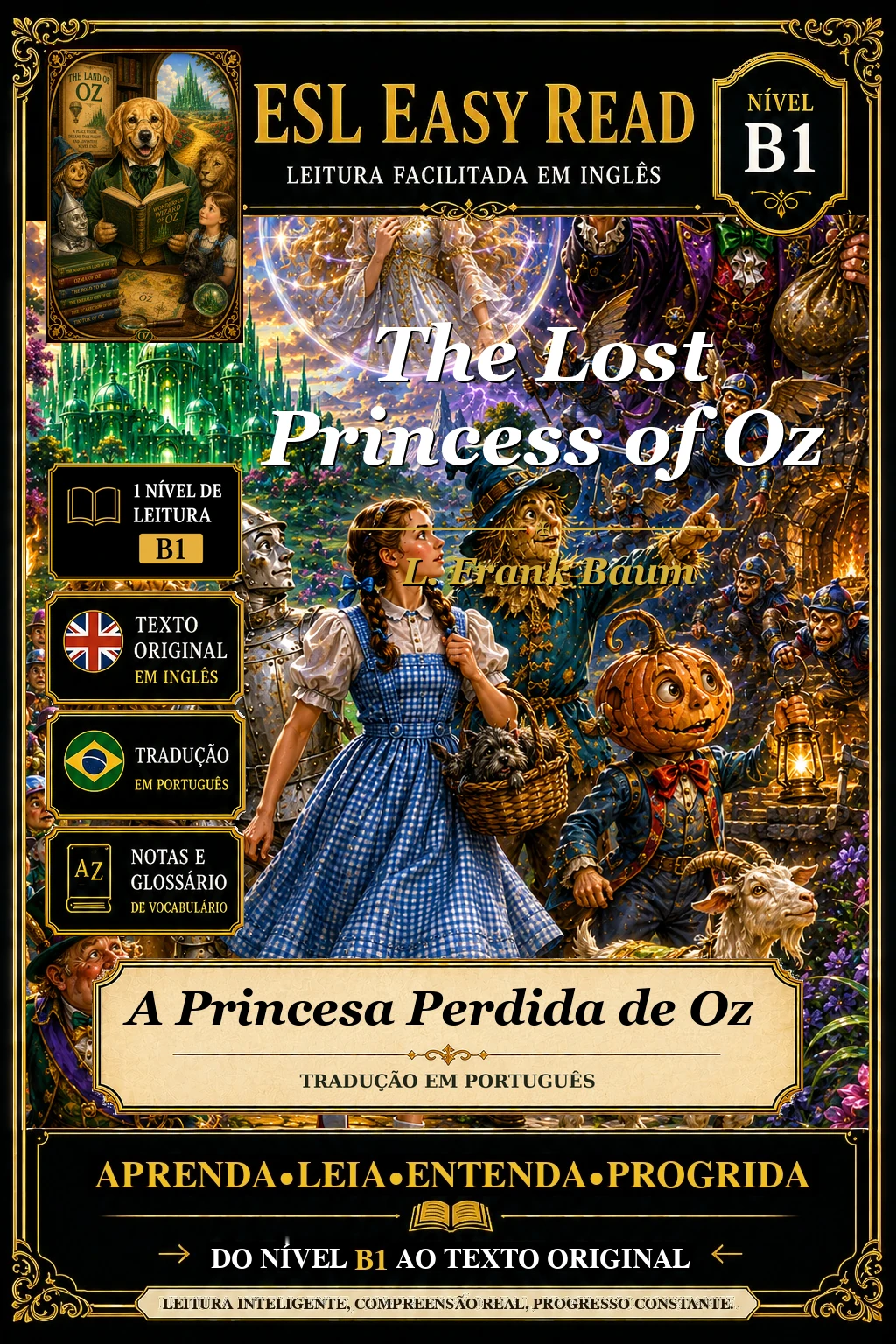 Capa do e-book A Princesa Perdida de Oz, de L. Frank Baum