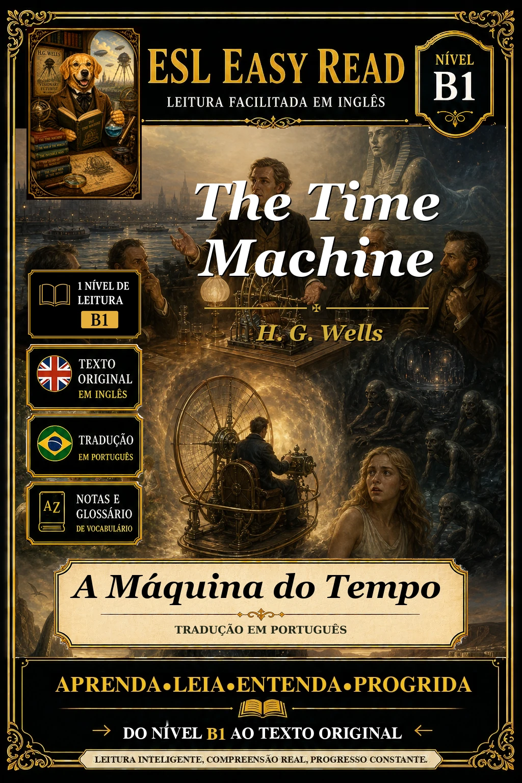 Capa do e-book The Time Machine, de H. G. Wells
