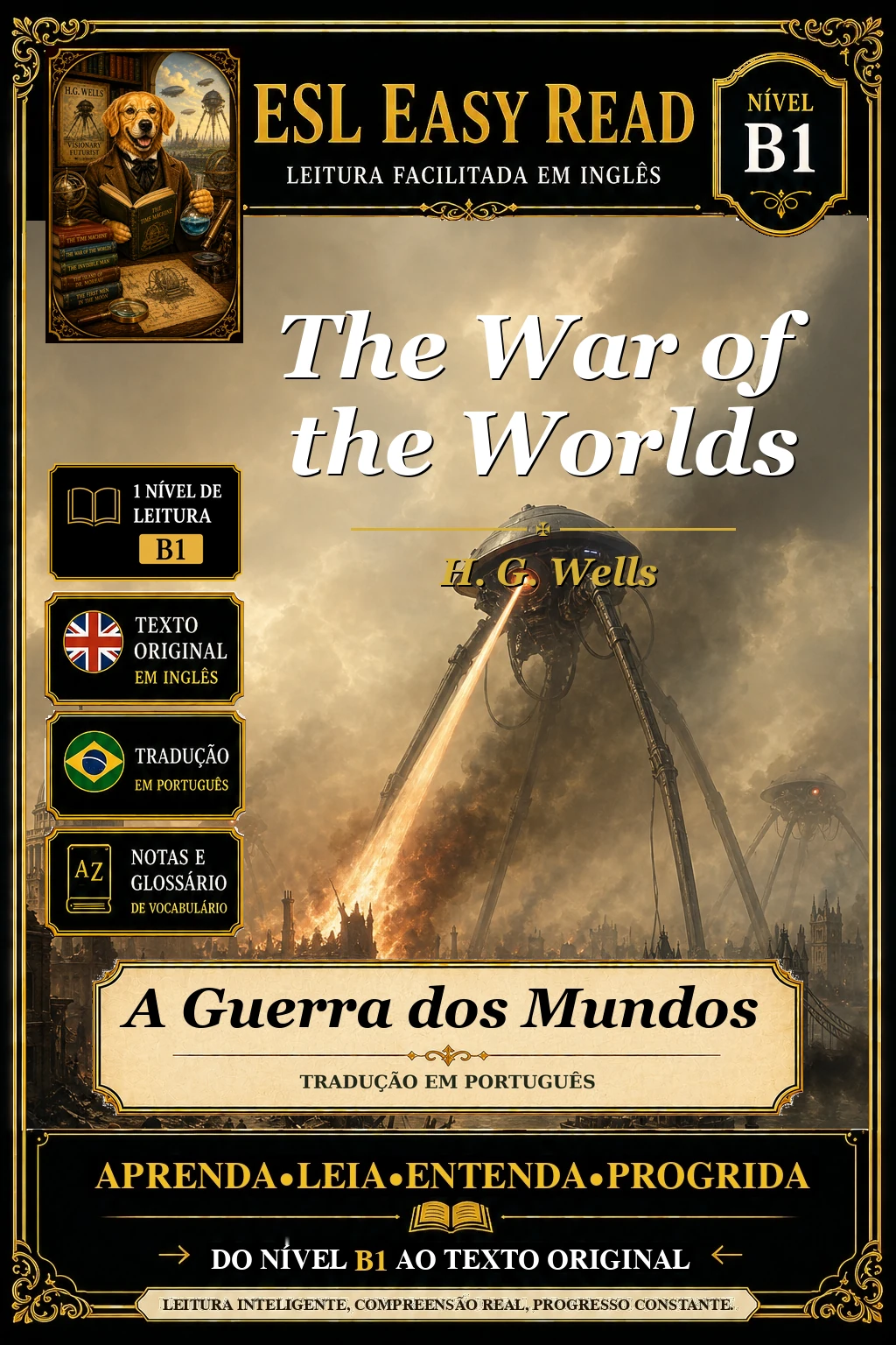 Capa do e-book A Guerra dos Mundos, de H. G. Wells