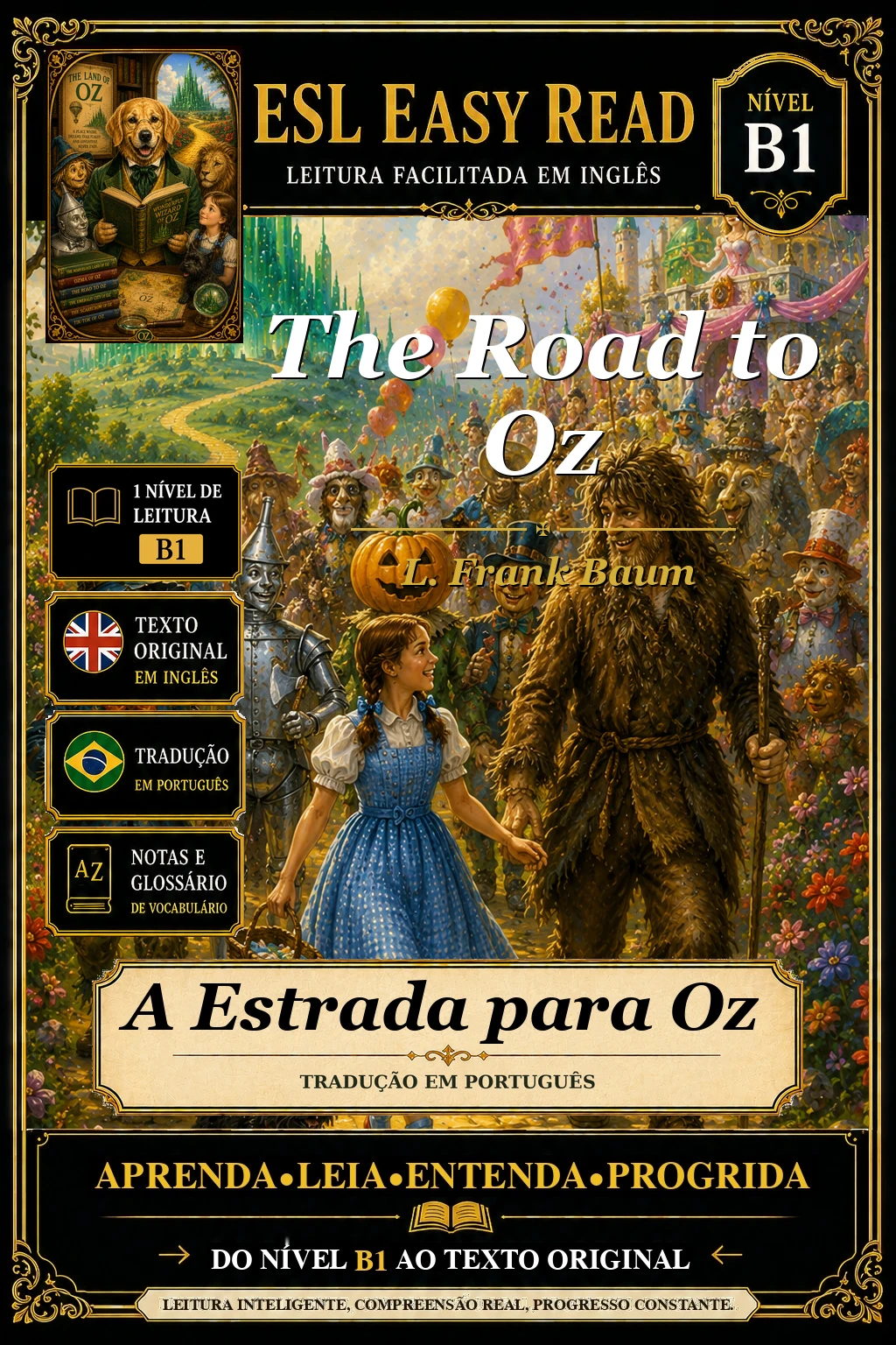 Capa do e-book A Estrada para Oz, de L. Frank Baum