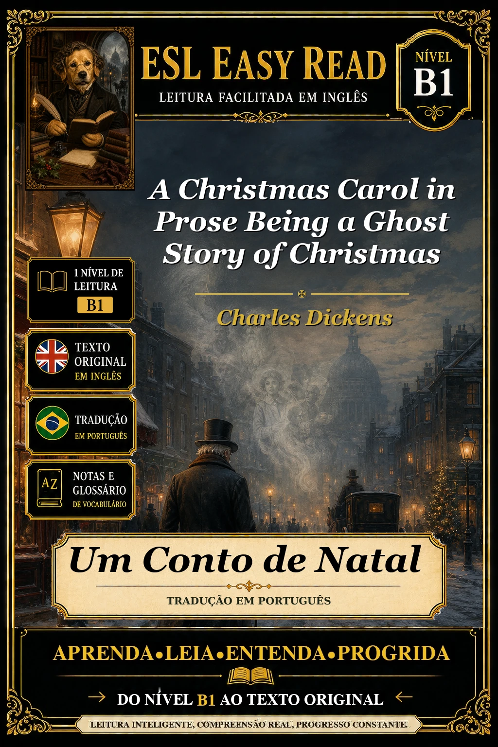 Capa do e-book Um Conto de Natal, de Charles Dickens
