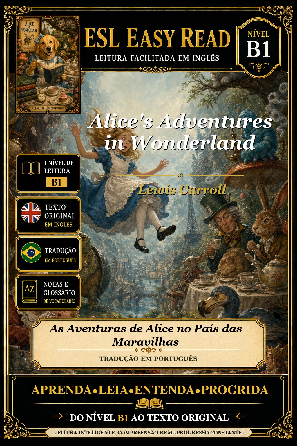Capa do e-book As Aventuras de Alice no País das Maravilhas, de Lewis Carroll