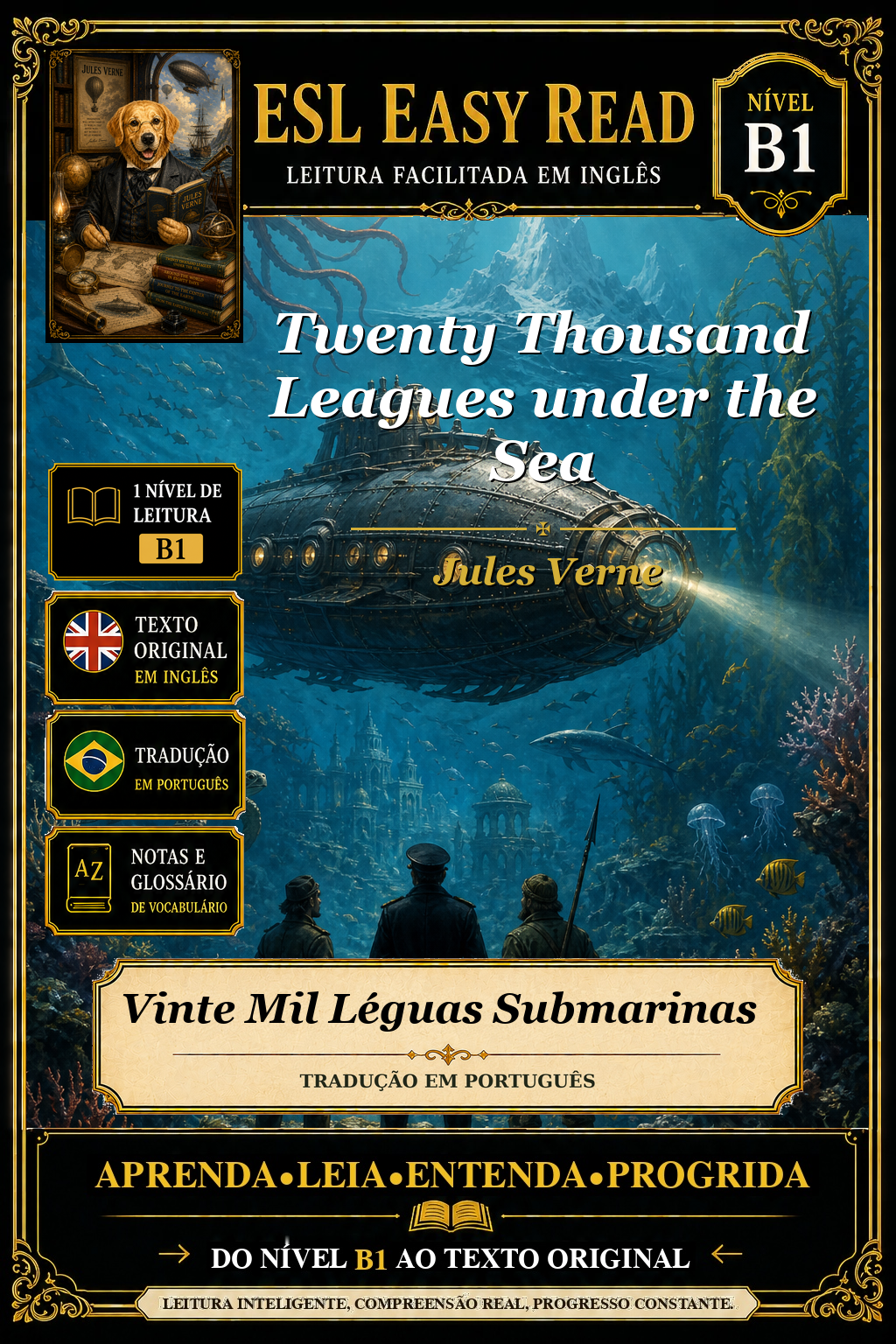 Capa de Vinte Mil Léguas Submarinas